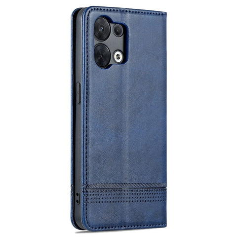 AZNS for Oppo Reno8 5G (Global Version) / Oppo Reno8 5G Anti-fall PU Leather Folio Phone Case Wallet Magnetic Absorption Full Covering Phone Shell Viewing Stand
