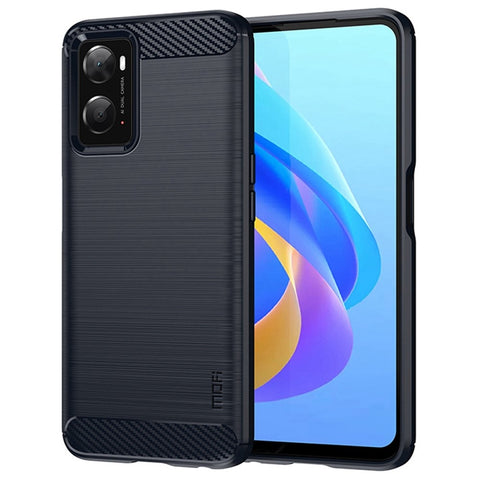MOFI for Oppo A57 4G / A57s 4G / A57 (2022) 5G / A77 5G / K10 5G / Realme V23 4G / Narzo 50 5G / Q5i Ultra-slim Carbon Fiber Texture Soft TPU Back Cover Brushed Surface Anti-oil Phone Case