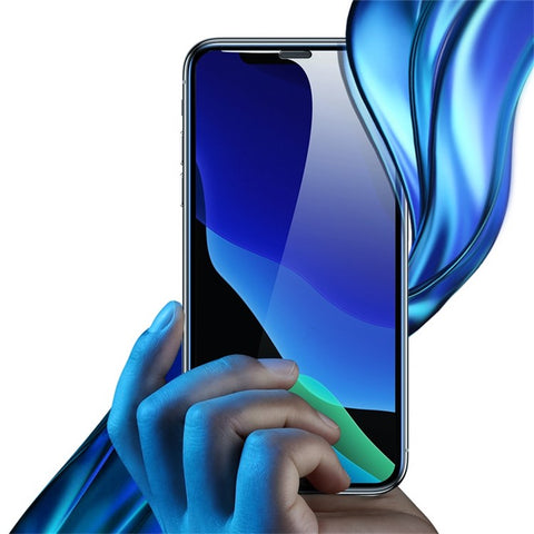BASEUS for iPhone 11 Pro Max 6.5 inch (2019) / XS Max 0.3mm Anti-blue-ray Full-screen Curved Tempered Glass Screen Shields [2Pcs/Pack]