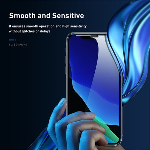 BASEUS for iPhone 11 Pro Max 6.5 inch (2019) / XS Max 0.3mm Anti-blue-ray Full-screen Curved Tempered Glass Screen Shields [2Pcs/Pack]
