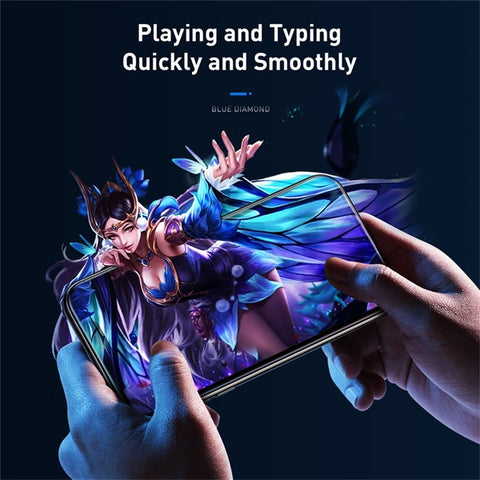 BASEUS for iPhone 11 Pro Max 6.5 inch (2019) / XS Max 0.3mm Anti-blue-ray Full-screen Curved Tempered Glass Screen Shields [2Pcs/Pack]