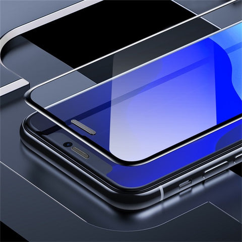 BASEUS for iPhone 11 Pro Max 6.5 inch (2019) / XS Max 0.3mm Anti-blue-ray Full-screen Curved Tempered Glass Screen Shields [2Pcs/Pack]