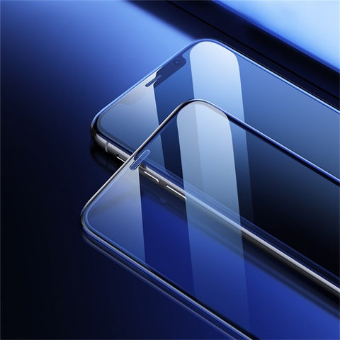 BASEUS for iPhone 11 Pro Max 6.5 inch (2019) / XS Max 0.3mm Anti-blue-ray Full-screen Curved Tempered Glass Screen Shields [2Pcs/Pack]