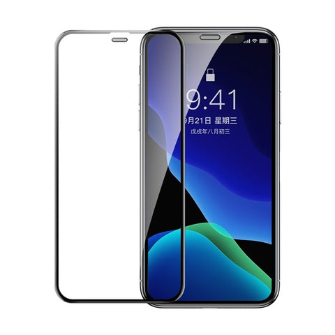 BASEUS for iPhone 11 Pro Max 6.5 inch (2019) / XS Max 0.3mm Anti-blue-ray Full-screen Curved Tempered Glass Screen Shields [2Pcs/Pack]
