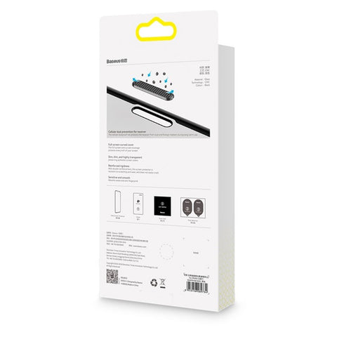 BASEUS for iPhone 11 Pro Max 6.5 inch (2019) / XS Max 0.3mm Anti-blue-ray Full-screen Curved Tempered Glass Screen Shields [2Pcs/Pack]