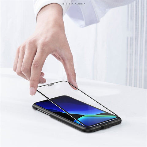 BASEUS for iPhone iPhone 11 Pro 5.8 inch (2019) /XS/X 2 PCS 0.3mm Ultra Thin Anti-dirt Curved Tempered Glass Film+Installation Tool