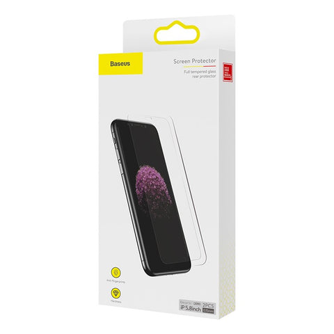 BASEUS 2 PCS 0.15mm Secondary Hardening Full-glass Anti-bluelight Tempered Glass Film+Installation Tool for iPhone 11 Pro 5.8 inch (2019) /XS/X