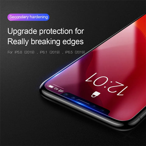 BASEUS 2 PCS 0.15mm Secondary Hardening Full-glass Anti-bluelight Tempered Glass Film+Installation Tool for iPhone 11 6.1 inch (2019) / XR 6.1" (2018)