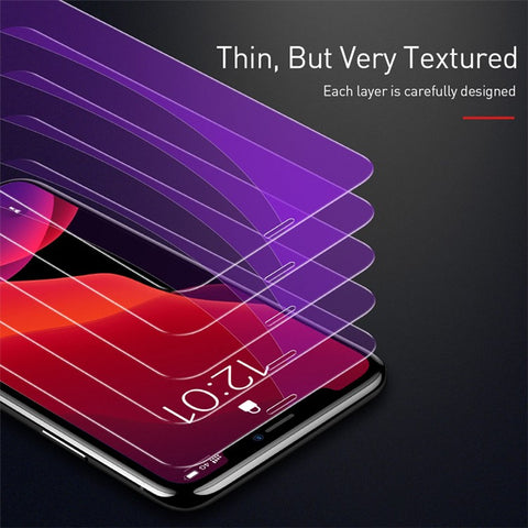 BASEUS 2 PCS 0.15mm Secondary Hardening Full-glass Anti-bluelight Tempered Glass Film+Installation Tool for iPhone 11 6.1 inch (2019) / XR 6.1" (2018)