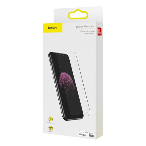 BASEUS [2Pcs/Set] 0.3mm Tempered Glass Screen Protector for Apple iPhone 11 Pro Max 6.5 inch (2019) / XS Max [with Installation Tool]