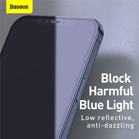 BASEUS 2PCS/Set 0.3mm Curved Full Coverage Tempered Glass Screen Protector Film for iPhone 12 mini