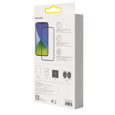 BASEUS 2PCS/Set 0.3mm Curved Full Coverage Tempered Glass Screen Protector Film for iPhone 12 mini