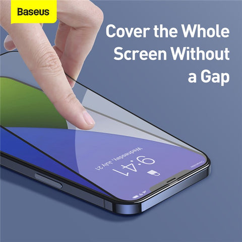 BASEUS 2PCS/Set 0.3mm Curved Full Coverage Tempered Glass Screen Protector Film for iPhone 12 mini