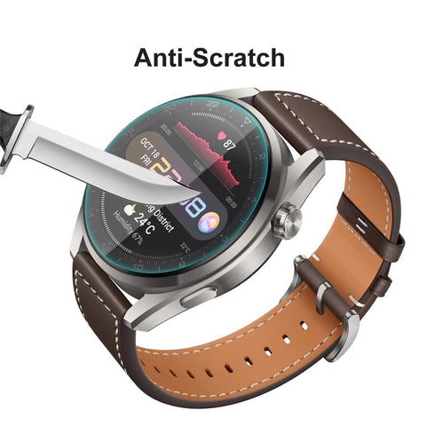 ENKAY HAT PRINCE 5Pcs / Pack 0.2mm 9H Hardness 2.15D Arc Edge Ultra Clear Tempered Glass Screen Film for Huawei Watch 3 Pro 48mm