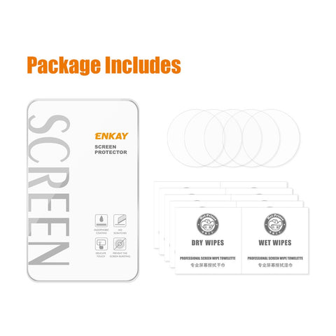 ENKAY HAT PRINCE 5Pcs / Pack 0.2mm 9H Hardness 2.15D Arc Edge Ultra Clear Tempered Glass Screen Film for Huawei Watch 3 Pro 48mm