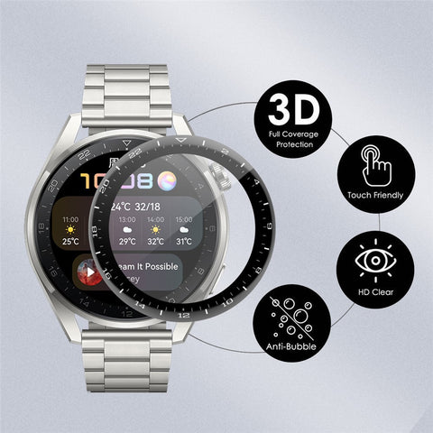 ENKAY HAT PRINCE 3D Curved Soft PC Edge + PMMA Full Screen Tempered Glass Protector Film for Huawei Watch 3 Pro 48mm