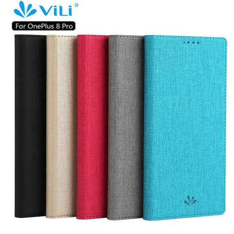 VILI DMX Cross Texture Leather Stand Shell for OnePlus 8 Pro