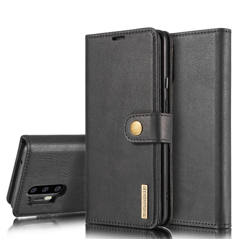DG.MING Phone Cover Detachable 2-in-1 Split Leather Wallet Shell + PC Back Case for OnePlus 8 Pro