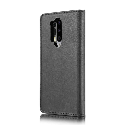DG.MING Phone Cover Detachable 2-in-1 Split Leather Wallet Shell + PC Back Case for OnePlus 8 Pro