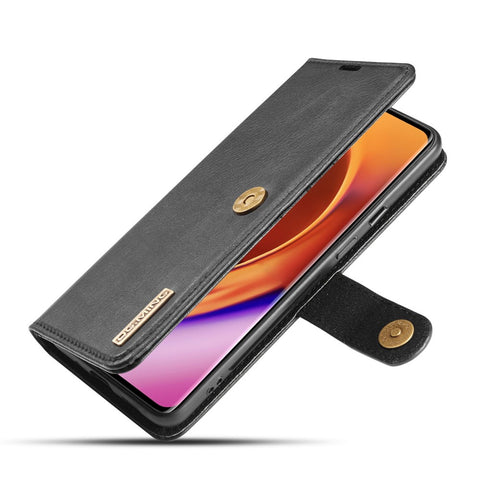 DG.MING Phone Cover Detachable 2-in-1 Split Leather Wallet Shell + PC Back Case for OnePlus 8 Pro