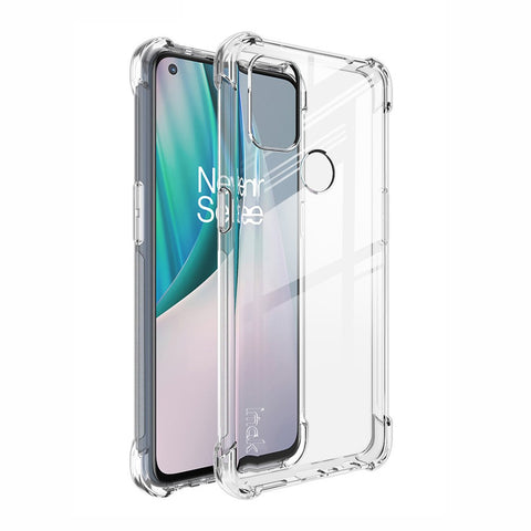 IMAK Anti-drop TPU Soft Case + Screen Protector Film for OnePlus Nord N10 5G with Corner Cushions