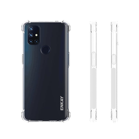 ENKAY HAT PRINCE Shockproof Clear TPU Phone Case Anti-slip Cover for OnePlus Nord N10 5G