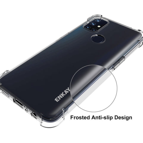 ENKAY HAT PRINCE Shockproof Clear TPU Phone Case Anti-slip Cover for OnePlus Nord N10 5G