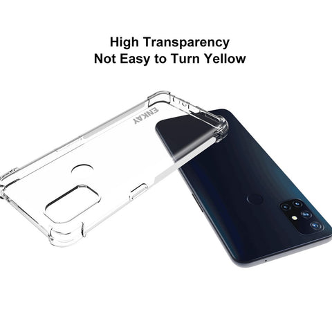 ENKAY HAT PRINCE Shockproof Clear TPU Phone Case Anti-slip Cover for OnePlus Nord N10 5G