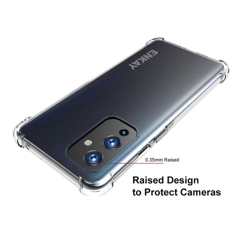HAT PRINCE ENKAY ENK-PC099 4 Corners Thickened Cushion Anti-slip Shockproof Clear TPU Cover Case for OnePlus 9 (EU / US Version) (IN / CN Version)