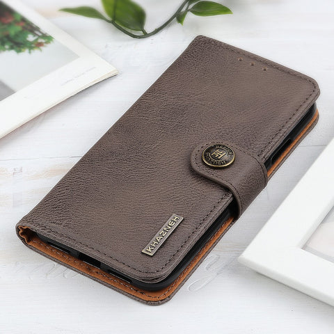 KHAZNEH Retro Style Leather Protector Case Wallet Stand Cover for OnePlus 9 (EU / US Version)