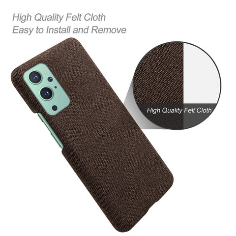 KSQ Cloth Texture Plastic Back Case for OnePlus 9 (EU / US Version)