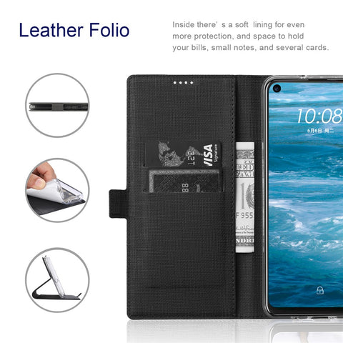 VILI DMK Series Double Magnetic Clasp Cross Texture Leather Wallet Stand Cover Case for OnePlus 9 Pro