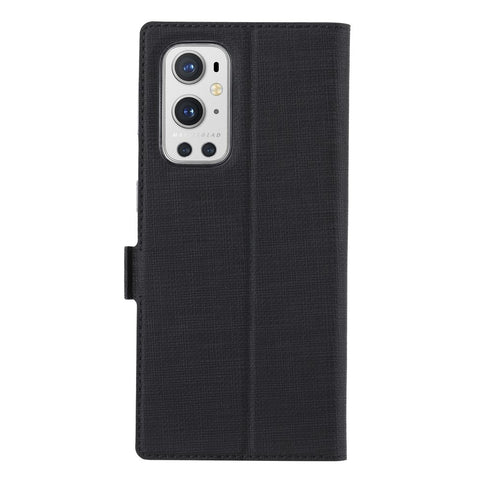VILI DMK Series Double Magnetic Clasp Cross Texture Leather Wallet Stand Cover Case for OnePlus 9 Pro