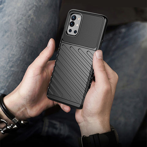 Thunder Series Twill Texture TPU Case for OnePlus 9R Soft Mobile Phone Cover
