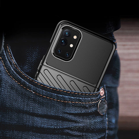 Thunder Series Twill Texture TPU Case for OnePlus 9R Soft Mobile Phone Cover
