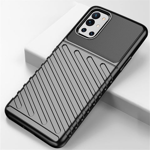 Thunder Series Twill Texture TPU Case for OnePlus 9R Soft Mobile Phone Cover
