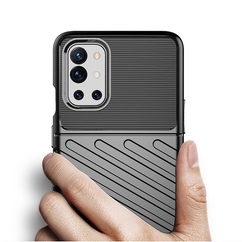 Thunder Series Twill Texture TPU Case for OnePlus 9R Soft Mobile Phone Cover
