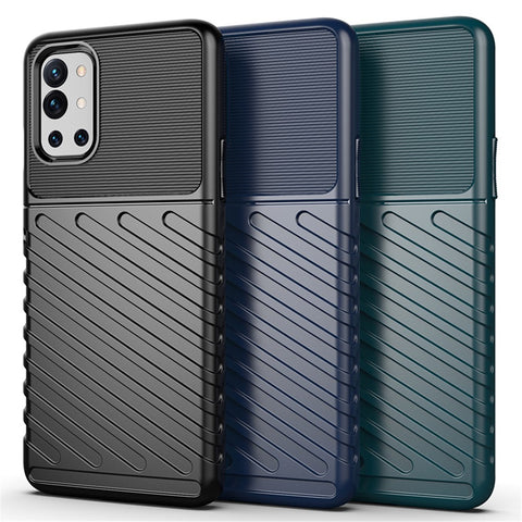Thunder Series Twill Texture TPU Case for OnePlus 9R Soft Mobile Phone Cover