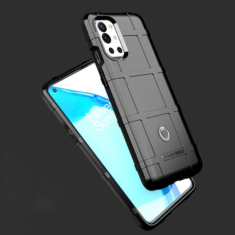 Shock-proof Rugged Square Grid Texture TPU Phone Cover Case for OnePlus 9R