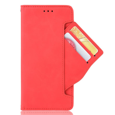 Multiple Card Slots Design Wallet Stand Leather Phone Case for OnePlus 9R