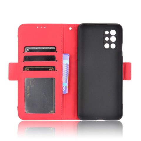 Multiple Card Slots Design Wallet Stand Leather Phone Case for OnePlus 9R