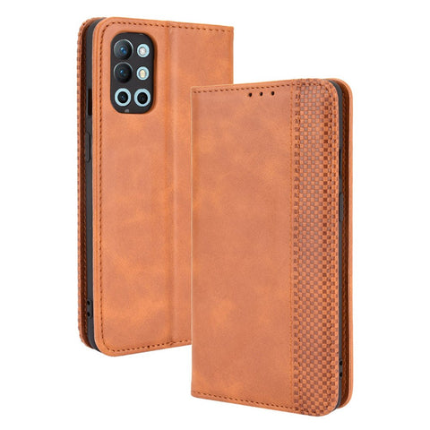 Magnetic Vintage Style Wallet Stand Phone Case Cover for OnePlus 9R
