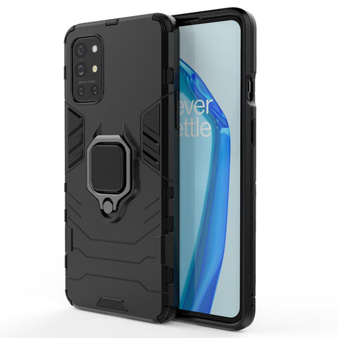 Ring Holder Kickstand 2-in-1 PC TPU Cool Guard Hybrid Cover Well-Protected Case for OnePlus 9R