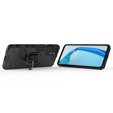 Ring Holder Kickstand 2-in-1 PC TPU Cool Guard Hybrid Cover Well-Protected Case for OnePlus 9R