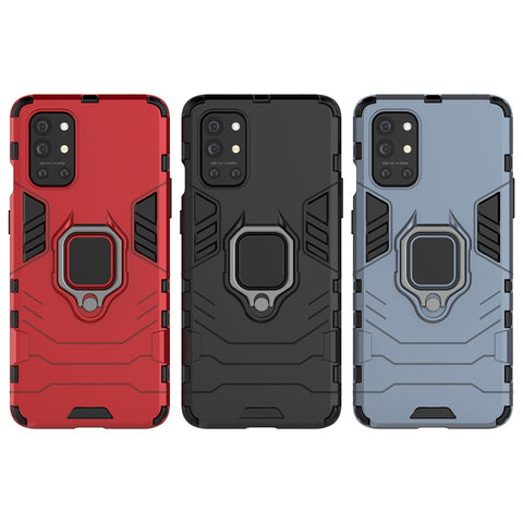 Ring Holder Kickstand 2-in-1 PC TPU Cool Guard Hybrid Cover Well-Protected Case for OnePlus 9R