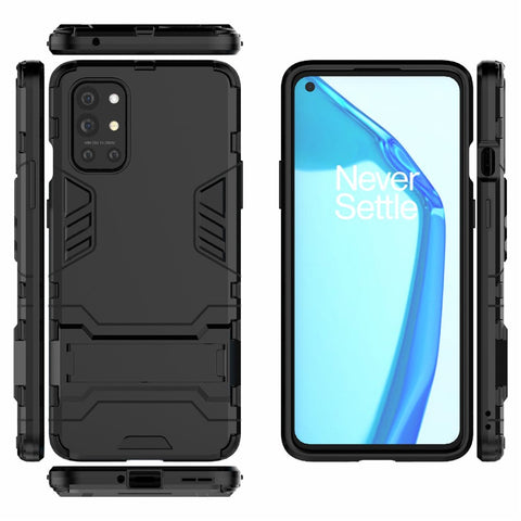 2 in 1 Design Protective PC + TPU Hybrid Phone Cover Case with Kickstand for OnePlus 9R