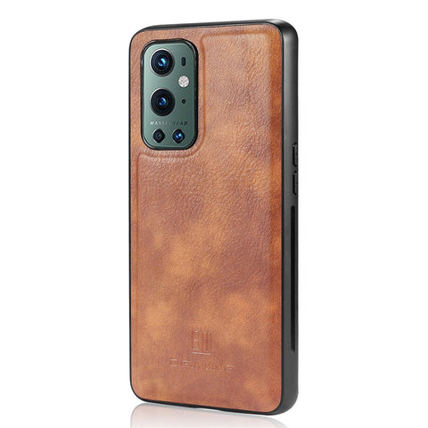 DG.MING Detachable 2-in-1 Wallet Cover for OnePlus 9 Pro, Split Leather Inner TPU Flip Stand Protective Case