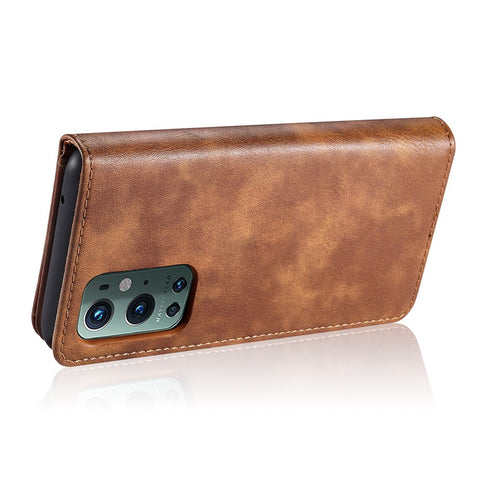 DG.MING Detachable 2-in-1 Wallet Cover for OnePlus 9 Pro, Split Leather Inner TPU Flip Stand Protective Case