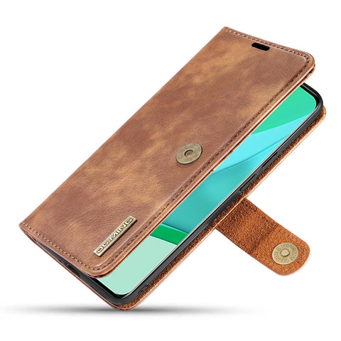 DG.MING Detachable 2-in-1 Wallet Cover for OnePlus 9 Pro, Split Leather Inner TPU Flip Stand Protective Case