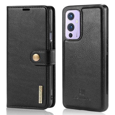 DG.MING For OnePlus 9 (EU / US Version) Protective Phone Case Detachable 2 in 1 Leather Shockproof Shell Flip Cover with Wallet
